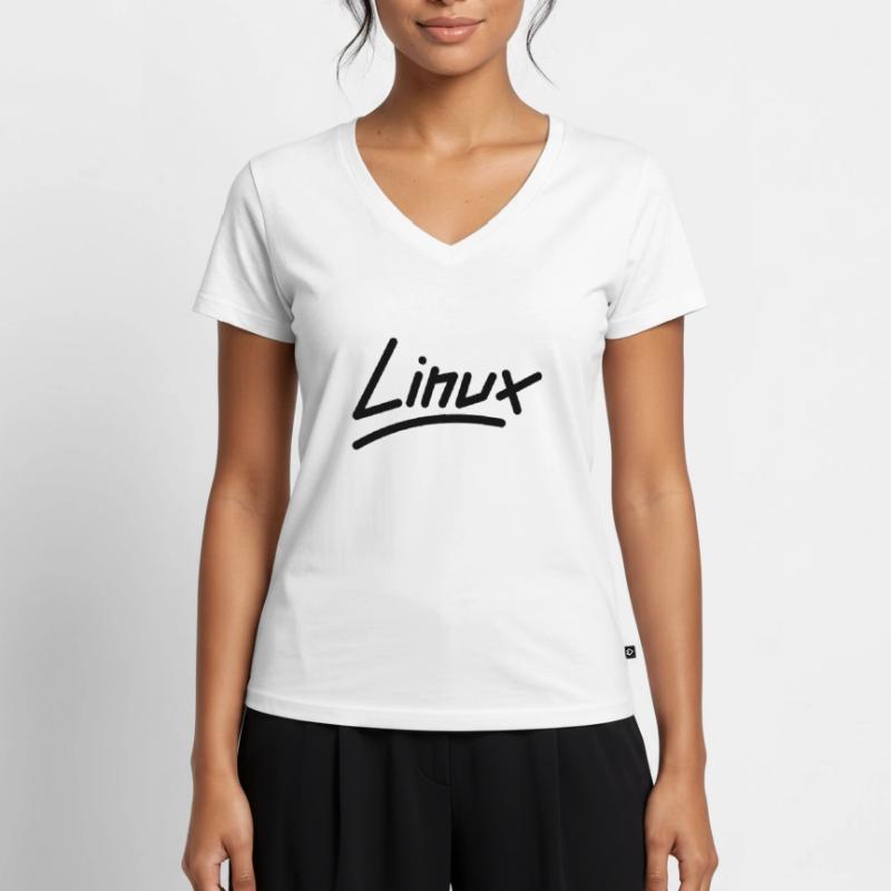 Linux - Vector Women's Premium Organic V-neck T-shirt
