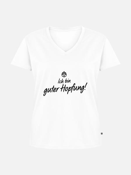 Guter Hopfung - Frauen Premium Bio T-Shirt mit V-Ausschnitt - Weiß