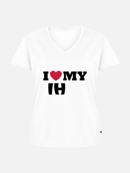 Liebesbeweis - Frauen Premium Bio T-Shirt mit V-Ausschnitt - Weiß