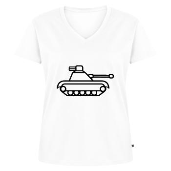 tank - Women's Premium Organic V-neck T-shirt - white - Front - AI Model Female 172 dark (172cm)