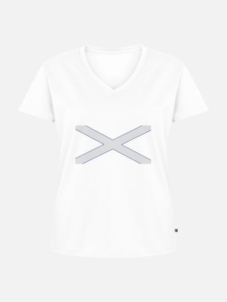 schottland fahne - Frauen Premium Bio T-Shirt mit V-Ausschnitt - Weiß