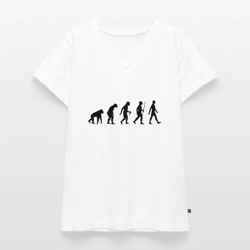 Evolution Frauen Premium Bio T-Shirt mit V-Ausschnitt
