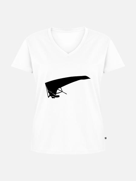 Drachenfliegen - Frauen Premium Bio T-Shirt mit V-Ausschnitt - Weiß