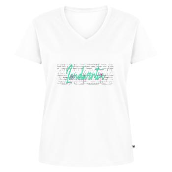 Bauern Abschluss-Geschenk Landwirtin - Frauen Premium Bio T-Shirt mit V-Ausschnitt - Weiß - Vorne - AI Model Female 172 dark (172cm)