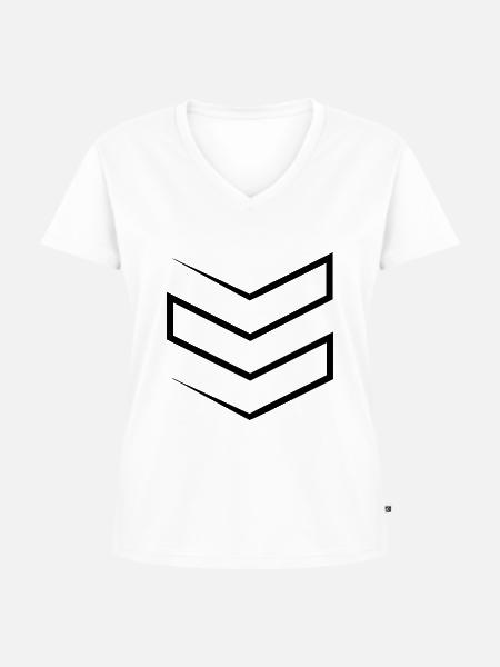 MARINE - Frauen Premium Bio T-Shirt mit V-Ausschnitt - Weiß