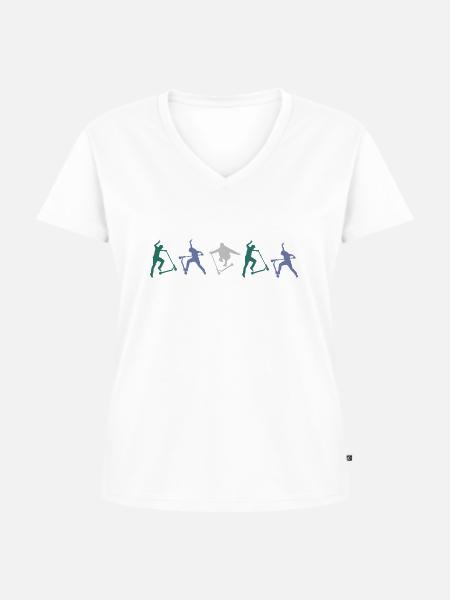 stuntscooter rollerscooter scooter e-scooter-pro - Frauen Premium Bio T-Shirt mit V-Ausschnitt - Weiß
