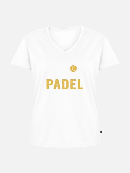 Padel - Frauen Premium Bio T-Shirt mit V-Ausschnitt -