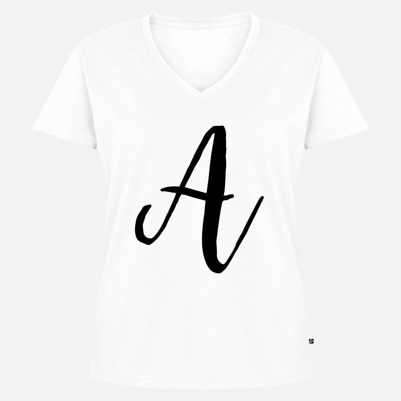 A - Frauen Premium Bio T-Shirt mit V-Ausschnitt - Weiß
