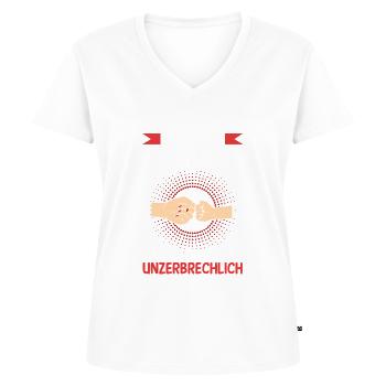 Oma Großmutter und Enkelin - Frauen Premium Bio T-Shirt mit V-Ausschnitt - Weiß - Vorne - AI Model Female 172 dark (172cm)