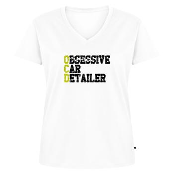 Car Detailing Car Wash Car Detailer Polisher - - Women's Premium Organic V-neck T-shirt - white - Front - AI Model Female 172 dark (172cm)