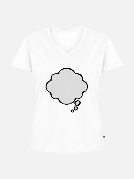 Sprechblase Cartoon - Frauen Premium Bio T-Shirt mit V-Ausschnitt - Weiß