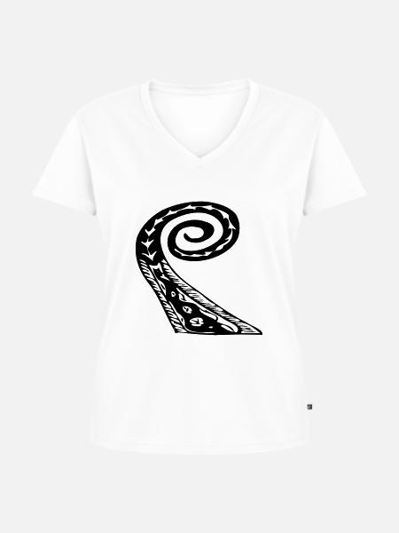 Drakkar viking ship - Frauen Premium Bio T-Shirt mit V-Ausschnitt - Weiß