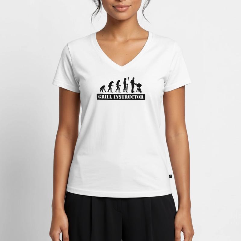 évolution gril instructeur T-shirt encolure en V Premium bio Femme