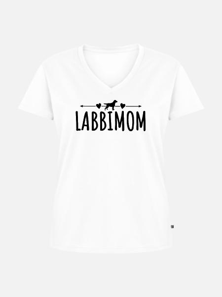 Labrador dog - Women's Premium Organic V-neck T-shirt - white
