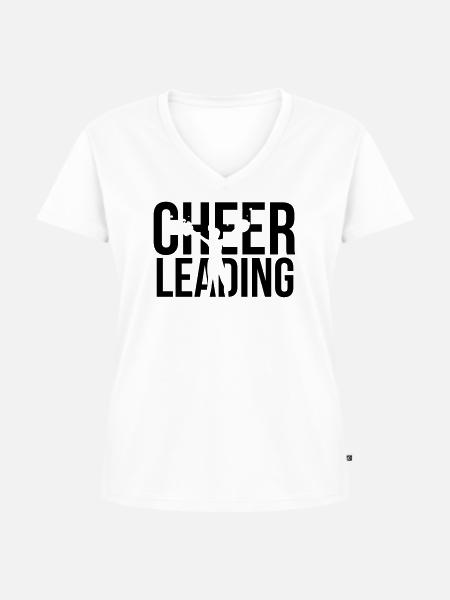 cheerleading - Frauen Premium Bio T-Shirt mit V-Ausschnitt - Weiß
