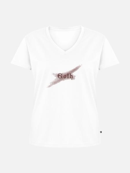 goth - Frauen Premium Bio T-Shirt mit V-Ausschnitt - Weiß