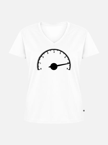 Auto-Drehzahlmesser - Frauen Premium Bio T-Shirt mit V-Ausschnitt - Weiß