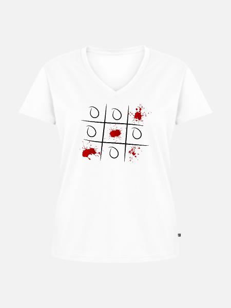 GÖR - Frauen Premium Bio T-Shirt mit V-Ausschnitt - Weiß