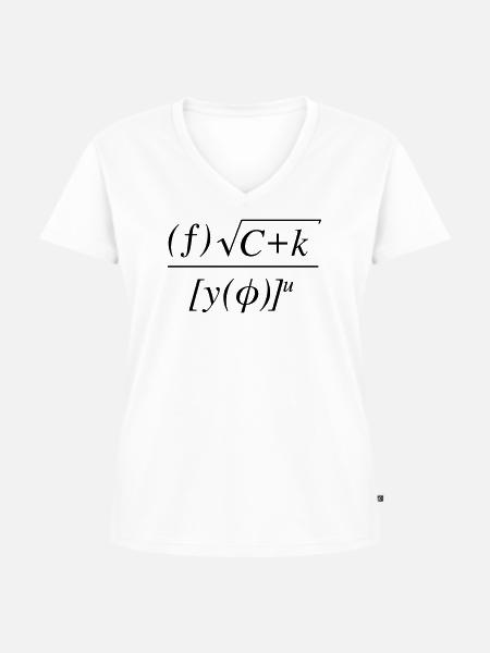 Mathe Gleichung f*ck you - Frauen Premium Bio T-Shirt mit V-Ausschnitt - Weiß