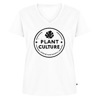 Plant Culture - Frauen Premium Bio T-Shirt mit V-Ausschnitt - Weiß - Vorne - AI Model Female 172 dark (172cm)