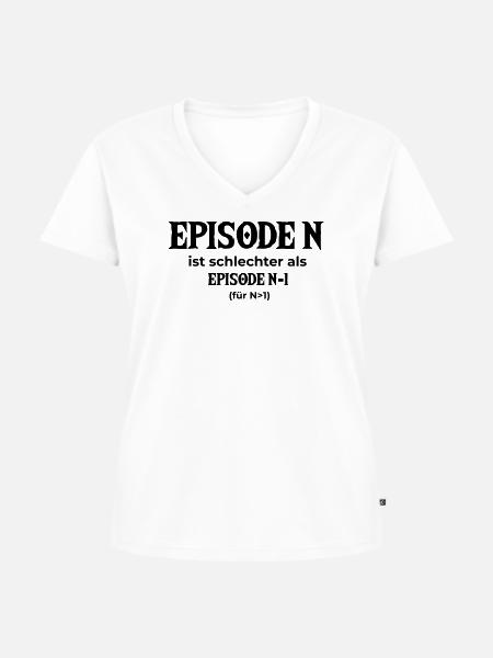 EPISODE N - Frauen Premium Bio T-Shirt mit V-Ausschnitt - Weiß