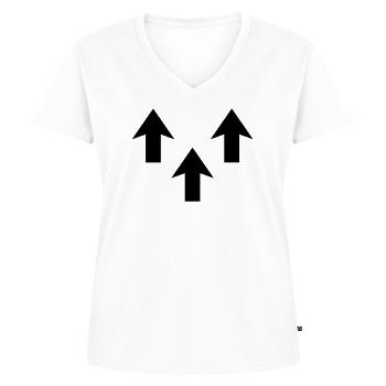 Arrows - Women's Premium Organic V-neck T-shirt - white - Front - AI Model Female 172 dark (172cm)