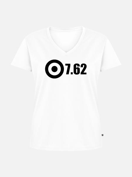 762 Schwarz - Frauen Premium Bio T-Shirt mit V-Ausschnitt - Weiß