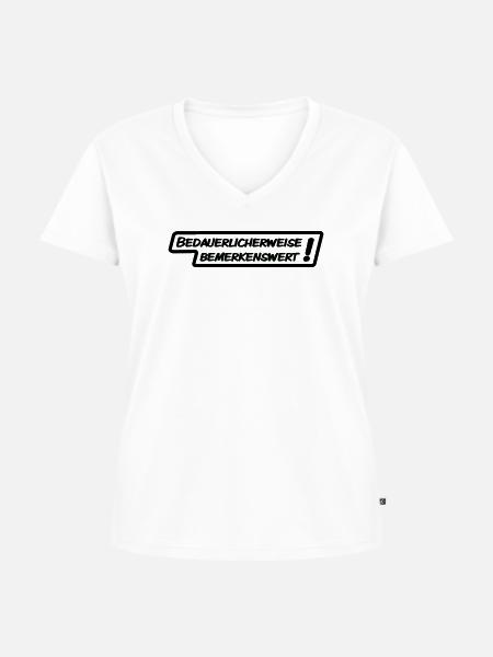 Bedauerlicherweise bemerkenswert - Frauen Premium Bio T-Shirt mit V-Ausschnitt - Weiß