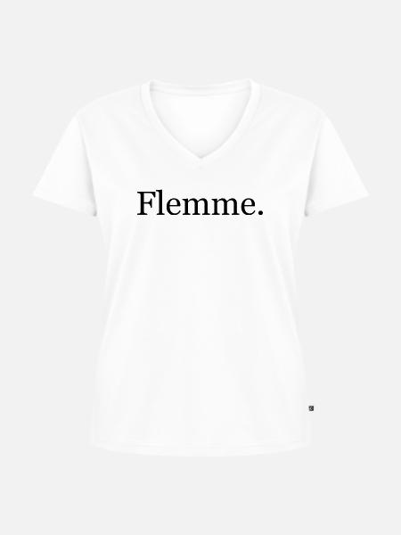 Schwarze Faulheit - Frauen Premium Bio T-Shirt mit V-Ausschnitt - Weiß