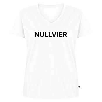 ZÉRO QUATRE - T-shirt encolure en V Premium bio Femme - blanc - Devant - AI Model Female 172 dark (172cm)