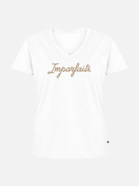 Imperfect – Einzigartig und stolz darauf - Frauen Premium Bio T-Shirt mit V-Ausschnitt - Weiß