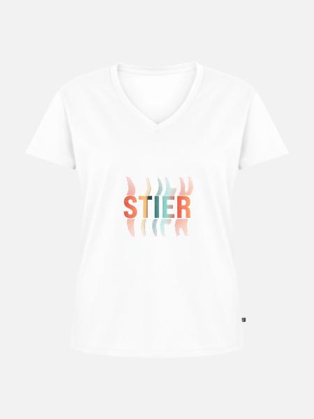 Stier Sternzeichen - Frauen Premium Bio T-Shirt mit V-Ausschnitt - Weiß