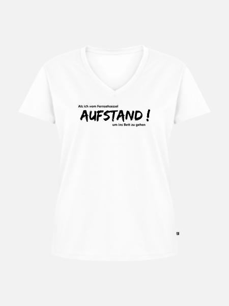 Aufstand - Frauen Premium Bio T-Shirt mit V-Ausschnitt - Weiß