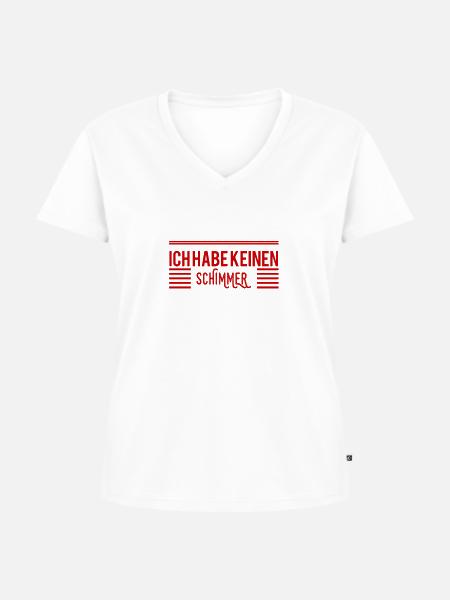 ich habe keinen Plan - Frauen Premium Bio T-Shirt mit V-Ausschnitt - Weiß