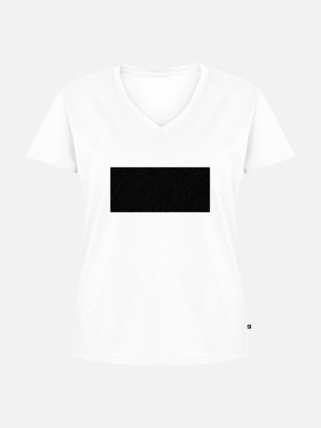black - Frauen Premium Bio T-Shirt mit V-Ausschnitt - Weiß