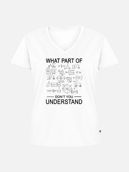 Ingenieur Mathematiker - Frauen Premium Bio T-Shirt mit V-Ausschnitt - Weiß