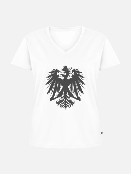 Adler 1 - Frauen Premium Bio T-Shirt mit V-Ausschnitt - Weiß