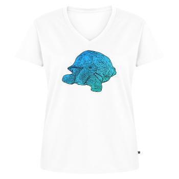 giant tortoise - Women's Premium Organic V-neck T-shirt - white - Front - AI Model Female 172 dark (172cm)