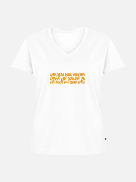 über das Vergessen - Frauen Premium Bio T-Shirt mit V-Ausschnitt - Weiß