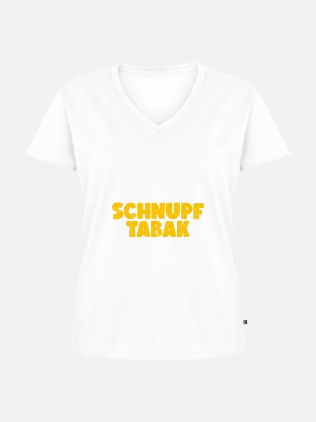Schnupftabak - Frauen Premium Bio T-Shirt mit V-Ausschnitt - Weiß