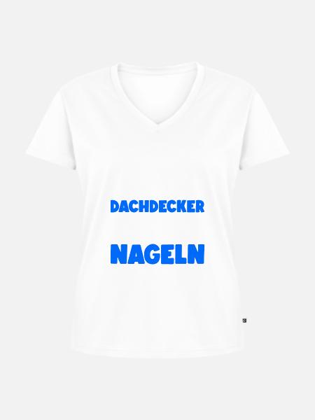 Dachdecker Dachdeckermeister Dachdecken - Frauen Premium Bio T-Shirt mit V-Ausschnitt - Weiß