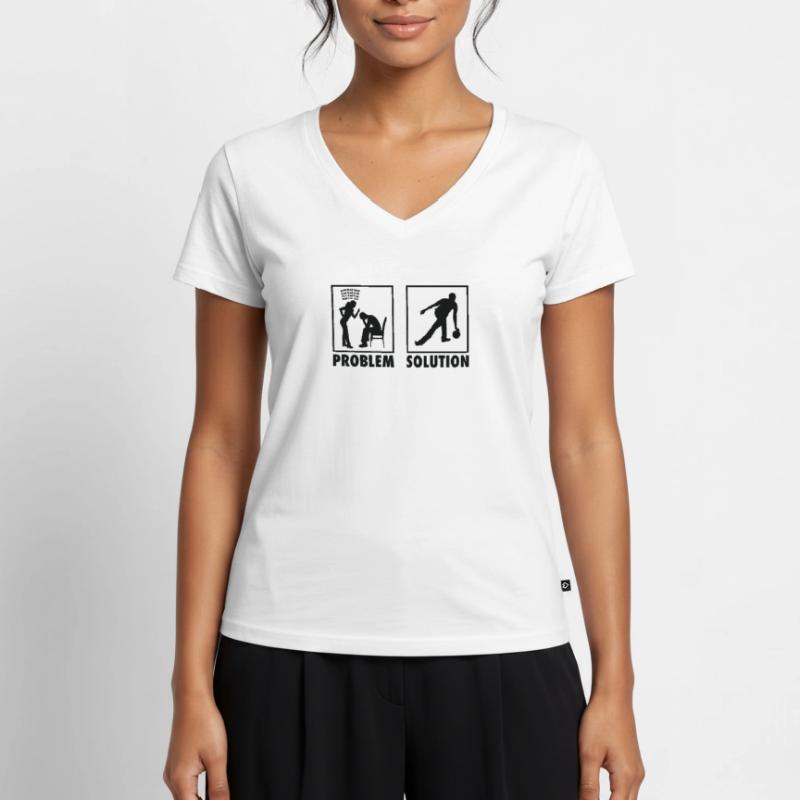 Bowling Bowling Player Statement Problem Solution. Frauen Premium Bio T-Shirt mit V-Ausschnitt