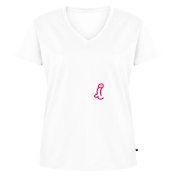 Same penis forever - Frauen Premium Bio T-Shirt mit V-Ausschnitt - Weiß - Vorne - AI Model Female 172 dark (172cm)
