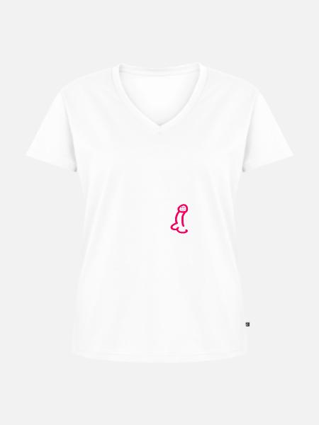 Same penis forever - Frauen Premium Bio T-Shirt mit V-Ausschnitt - Weiß