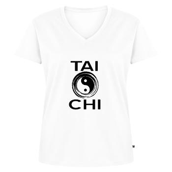 Tai Chi - T-shirt encolure en V Premium bio Femme - blanc - Devant - AI Model Female 172 dark (172cm)