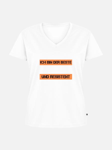 Resistenter Polierer - Frauen Premium Bio T-Shirt mit V-Ausschnitt - 