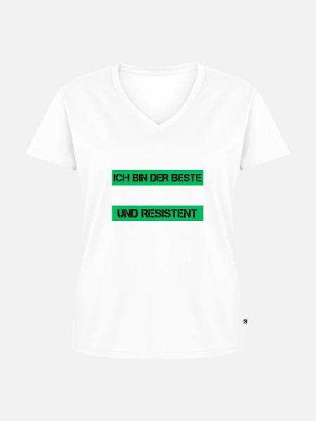 Resistenter Schaffner - Frauen Premium Bio T-Shirt mit V-Ausschnitt -
