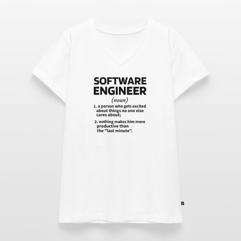 Softwareingenieur Software Engineer Techniker Frauen Premium Bio T-Shirt mit V-Ausschnitt