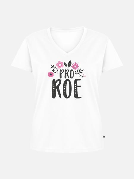 Pro Roe - Frauen Premium Bio T-Shirt mit V-Ausschnitt - Weiß