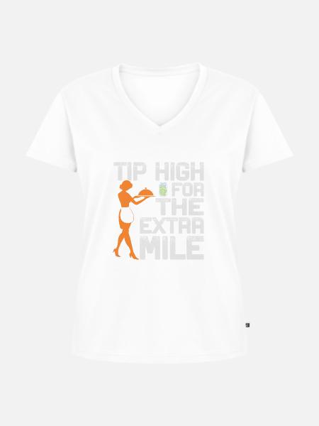 Lustige Kellnerin - Frauen Premium Bio T-Shirt mit V-Ausschnitt - 